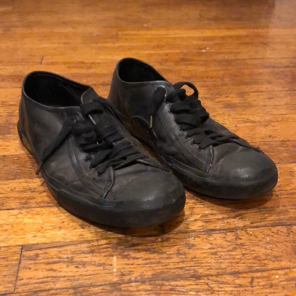 Frye Ryan Low Lace Sneakers black leather Size 11